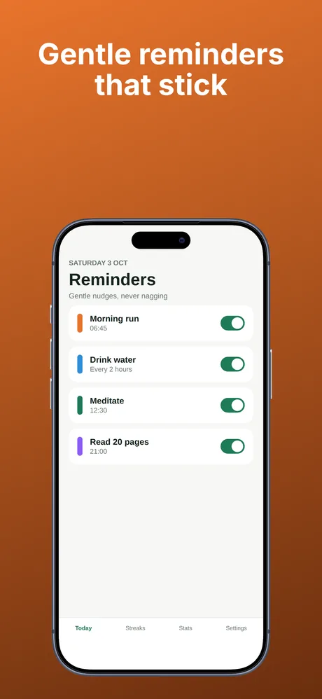 Exported App Store screenshot 4 of 4 for a habit tracker app